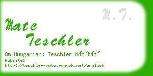 mate teschler business card